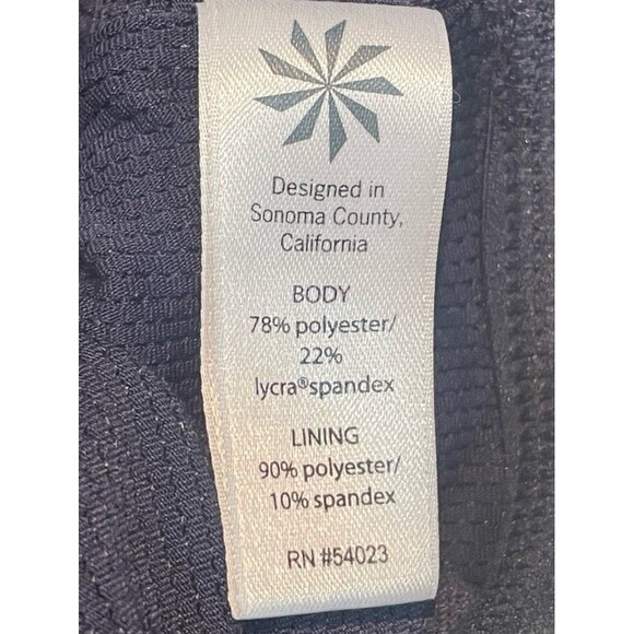 Medium Athleta Navy padded Sports Bra RN 54023 polyester spandex - Picture 6 of 11